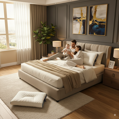 Ergonomic Rubber Pillow For Neck Pain