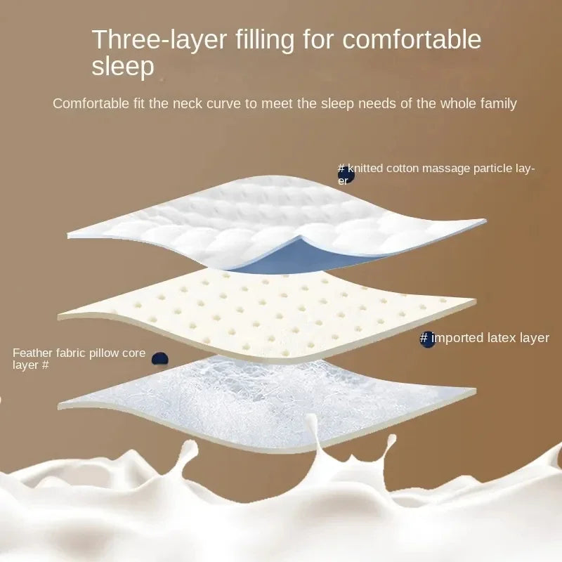 Ergonomic rubber pillow for neck pain